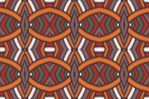 stof ikat naadloze patroon geometrische etnische traditionele borduurwerk style.design voor achtergrond, tapijt, mat, sarong, kleding, vectorillustratie. vector