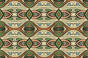 stof ikat naadloze patroon geometrische etnische traditionele borduurwerk style.design voor achtergrond, tapijt, mat, sarong, kleding, vectorillustratie. vector