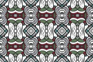 stof ikat naadloze patroon geometrische etnische traditionele borduurwerk style.design voor achtergrond, tapijt, mat, sarong, kleding, vectorillustratie. vector