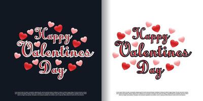 valentijnsdag dag logo met creatief concept premie vector