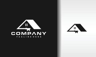 huis dak sleutel logo vector