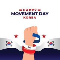 Korea beweging dag vector ontwerp sjabloon