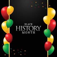 zwart geschiedenis maand vector ontwerp