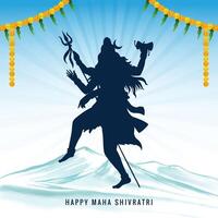 gelukkig maha shivratri Indisch traditioneel festival vakantie achtergrond vector