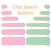 vector reeks van babbelen toespraak bubbels sjabloon ontwerp