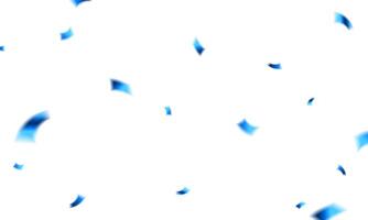 viering achtergrond met blauw zigzag confetti vallen, vector illustratie