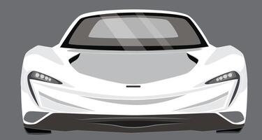 sport- auto wit vector voorkant visie. nieuw model- sedan auto, elegant stijl.