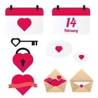 Valentijnsdag dag vector pak element ontwerp