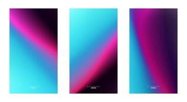 reeks van abstract vloeistof helling verticaal achtergrond. roze en blauw vloeistof kleur verloop. ontwerp sjabloon voor advertenties, banier, poster, omslag, brochure, behang, en folder. vector. vector