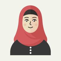 een vrouw in een hijab avatar vector