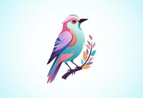 mooi multi gekleurd vogel. vogel logo ontwerp vector illustratie