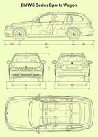 2007 BMW 3 serie sport- wagon vector