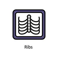 ribben vector gevulde schets icoon stijl illustratie. eps 10 het dossier