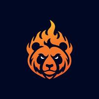 panda brand hoofd logo vector sjabloon