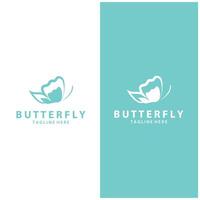 vlinder logo. luxe lijn logotype ontwerp. universeel premie vlinder symbool logo. vector ontwerp
