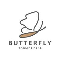 vlinder logo. luxe lijn logotype ontwerp. universeel premie vlinder symbool logo. vector ontwerp