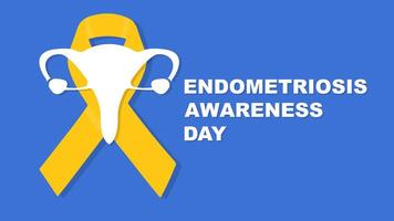 endometriose bewustzijn dag is gevierd elke jaar Aan maart 1. groet poster banier ontwerp. vector illustratie