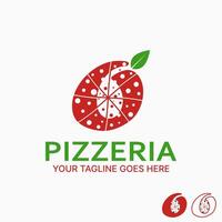 logo ontwerp grafisch concept creatief premie vector teken uniek voorraad eerste brief O doopvont Leuk vinden pizza voedsel blad. verwant naar monogram typografie