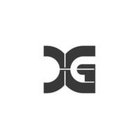 alfabet brieven initialen monogram logo gx, xg, X en g vector