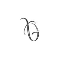 alfabet brieven initialen monogram logo gx, xg, X en g vector