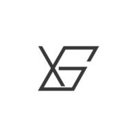 alfabet brieven initialen monogram logo gx, xg, X en g vector