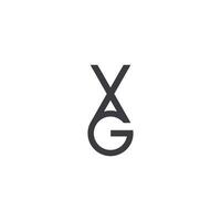 alfabet initialen logo gx, xg, X en g vector