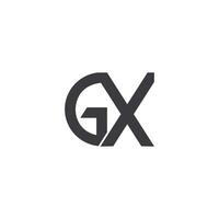 alfabet initialen logo gx, xg, X en g vector
