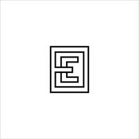 eerste brief ee logo of e logo vector ontwerp sjabloon