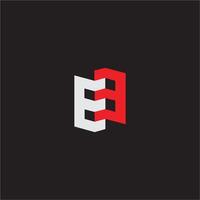 eerste brief ee logo of e logo vector ontwerp sjabloon