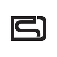 eerste brief ds logo of sd logo vector ontwerp sjabloon