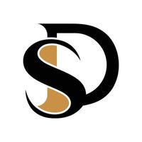 eerste brief ds logo of sd logo vector ontwerp sjabloon