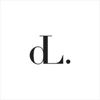 eerste brief dl of ld logo ontwerp sjabloon.dl en ld brief logo ontwerp vector