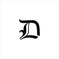 eerste brief dl of ld logo ontwerp sjabloon.dl en ld brief logo ontwerp vector