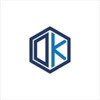 dk en kd brief logo design.dk,kd eerste gebaseerd alfabet icoon logo ontwerp vector