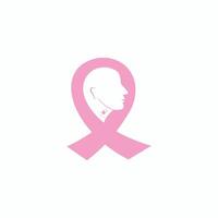vector beeld van icoon roze lintje. kanker bewustzijn ontwerp