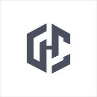 eerste brief hc logo of ch logo vector ontwerp sjabloon