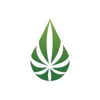 marihuana blad logo ontwerp sjabloon vector