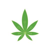 marihuana blad logo ontwerp sjabloon vector