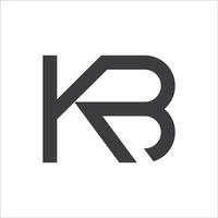 eerste brief bk logo of kb logo vector ontwerp sjabloon