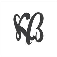 eerste brief bk logo of kb logo vector ontwerp sjabloon