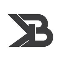 eerste brief bk logo of kb logo vector ontwerp sjabloon