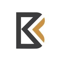 eerste brief bk logo of kb logo vector ontwerp sjabloon