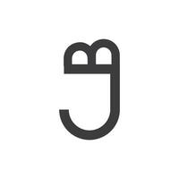 eerste brief bj logo of jb logo vector ontwerp sjabloon