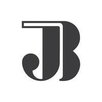 eerste brief bj logo of jb logo vector ontwerp sjabloon