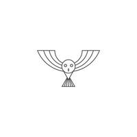 uil logo icoon schild vleugel creatief modern ontwerp. uil logo met blad icoon vector. vector