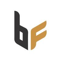 eerste brief bf logo of fb logo vector ontwerp sjabloon