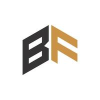 eerste brief bf logo of fb logo vector ontwerp sjabloon