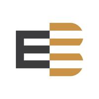 eerste brief eb logo of worden logo vector ontwerp sjabloon