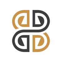 eerste brief bd logo of db logo vector ontwerp sjabloon