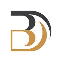 eerste brief bd logo of db logo vector ontwerp sjabloon